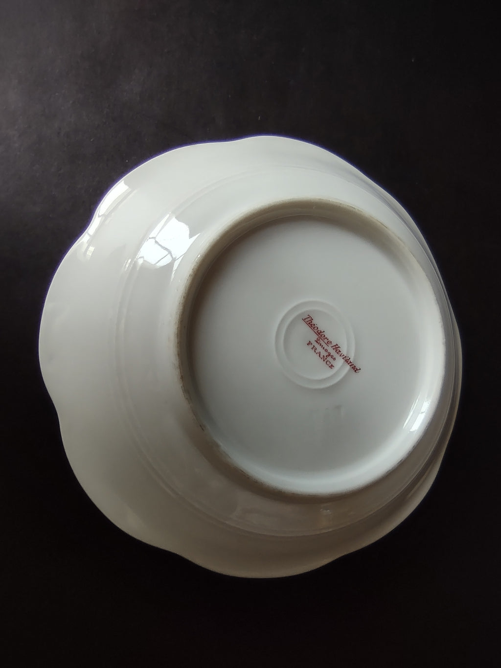 Haviland Limoges Small Bowl 5-1/2" Plate Pink Thistle & Daisy (lot 884)