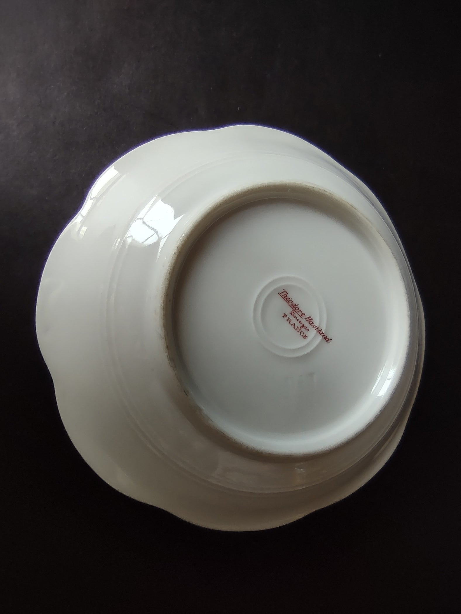 Haviland Limoges Small Bowl 5-1/2" Plate Pink Thistle & Daisy (lot 884)