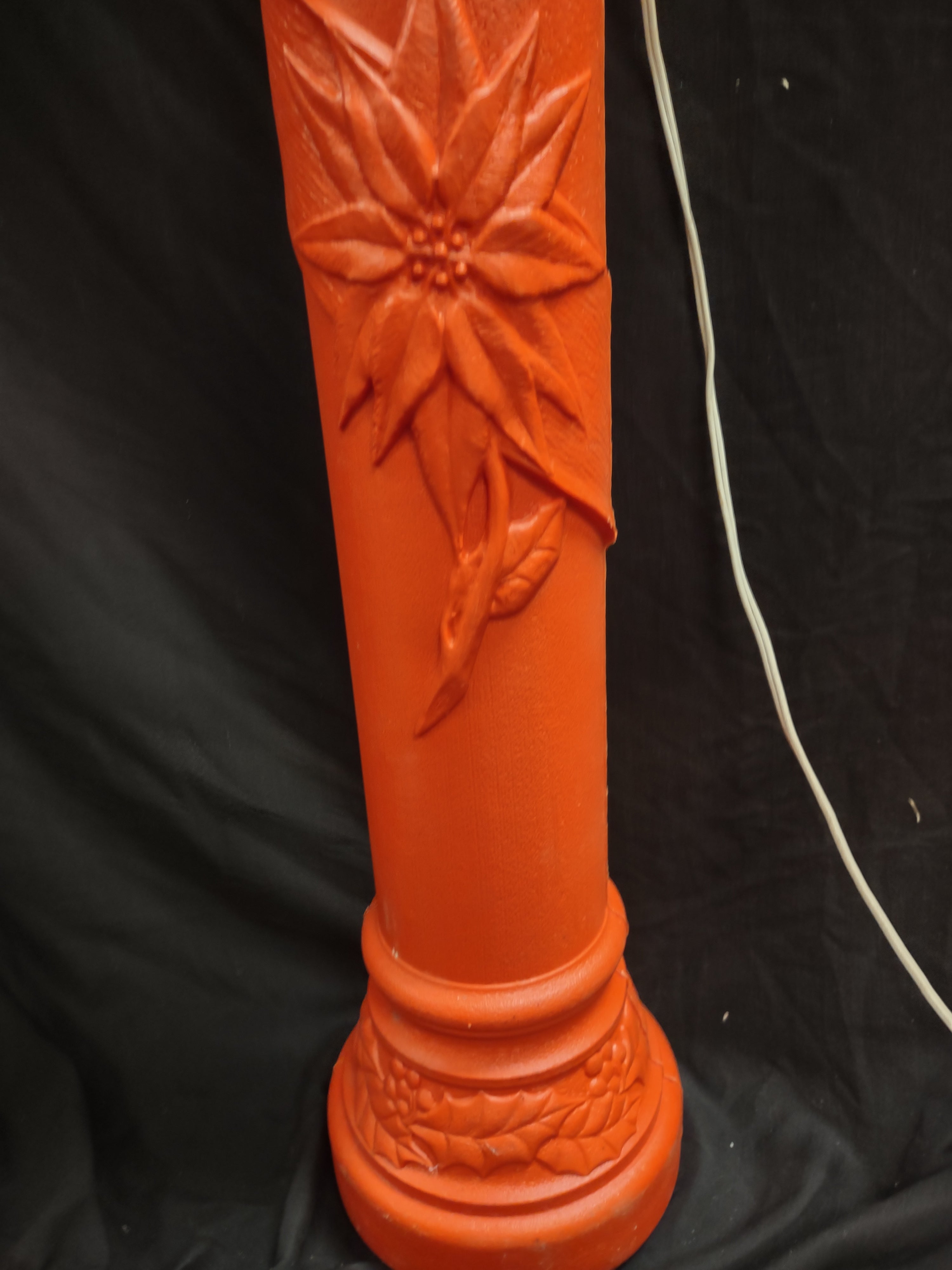 Vintage Christmas Blow Mold Candle Light Up 40" (lot 2325)