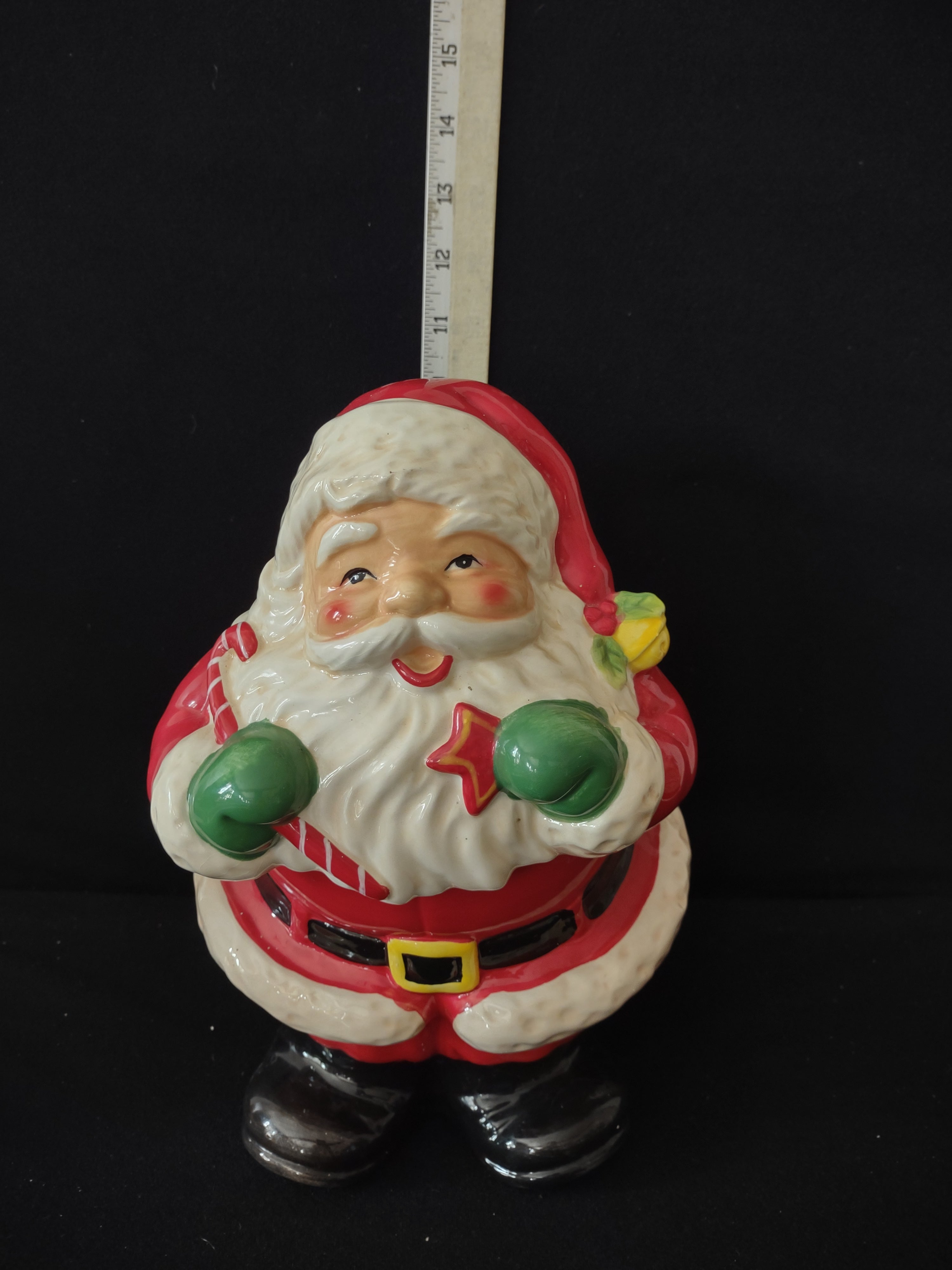 Vintage Cracker Barrel Ceramic Santa Claus Cookie Jar (Lot 3689)