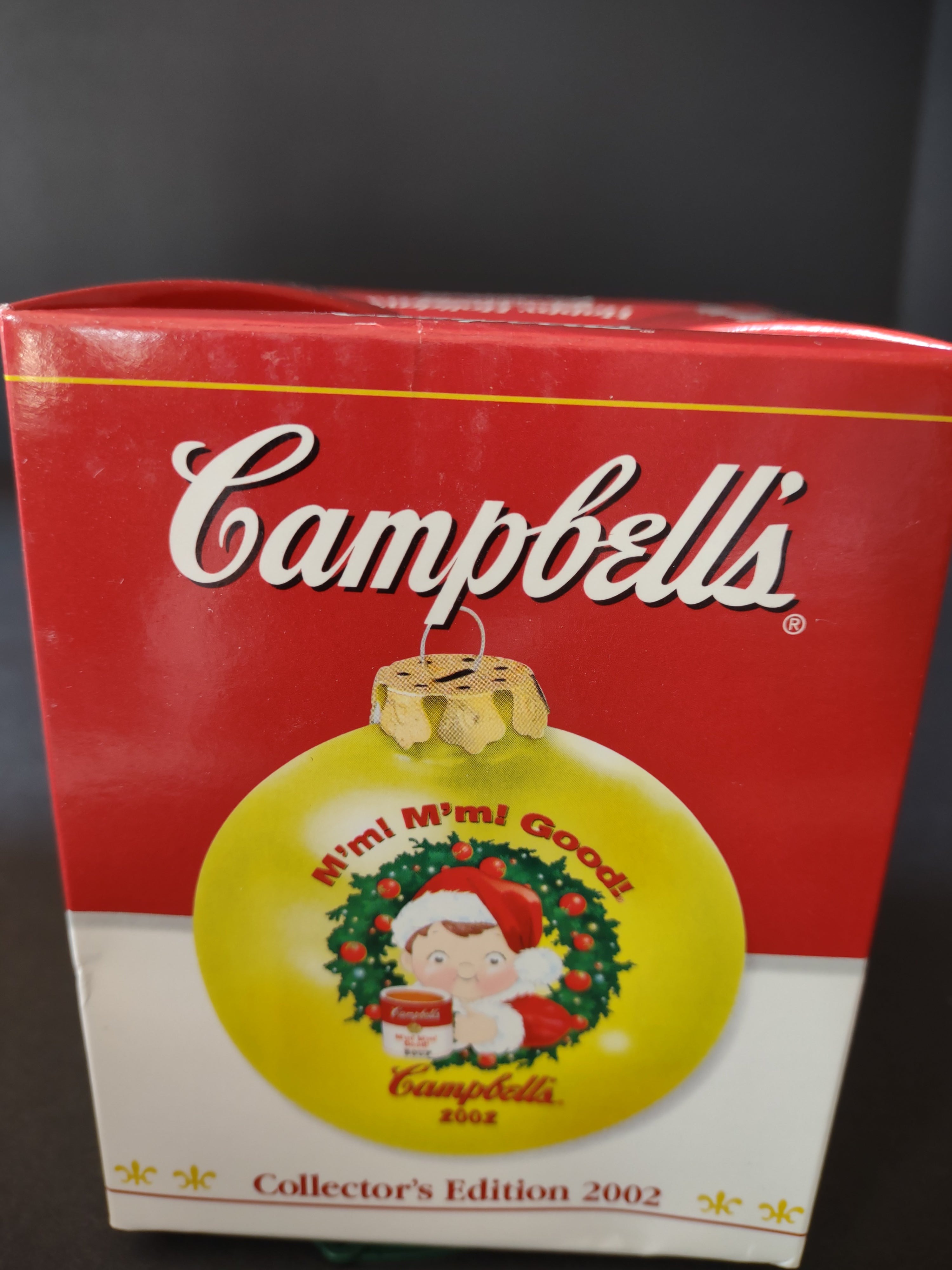 Vintage Christmas 2002 Yellow Campbells Collector Ornament IMPERFECT (Lot 4699)