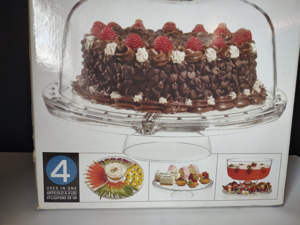 Luigi Bormioli Cake Platter Dome Cover Chip n' Dip Punch Bowl (lot 3026t)
