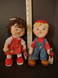 Vintage 2004 Campbells Anniversary Plush Dolls Boy Girl Collectible (Lot 4731)