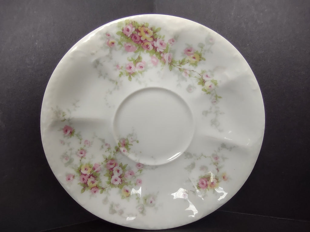 Haviland Limoges 5-1/2" Saucer ONLY Pink Yellow Rose (lot 846)