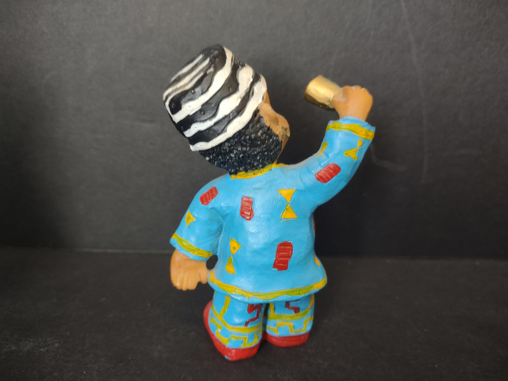 Vintage Black African Small Figurine Musical 3-1/2" (lot 3086)