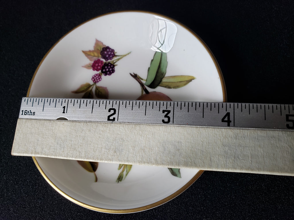 Vintage Royal Worcester Arden Small Coaster Dish 4" Gold Trim (lot 2080)