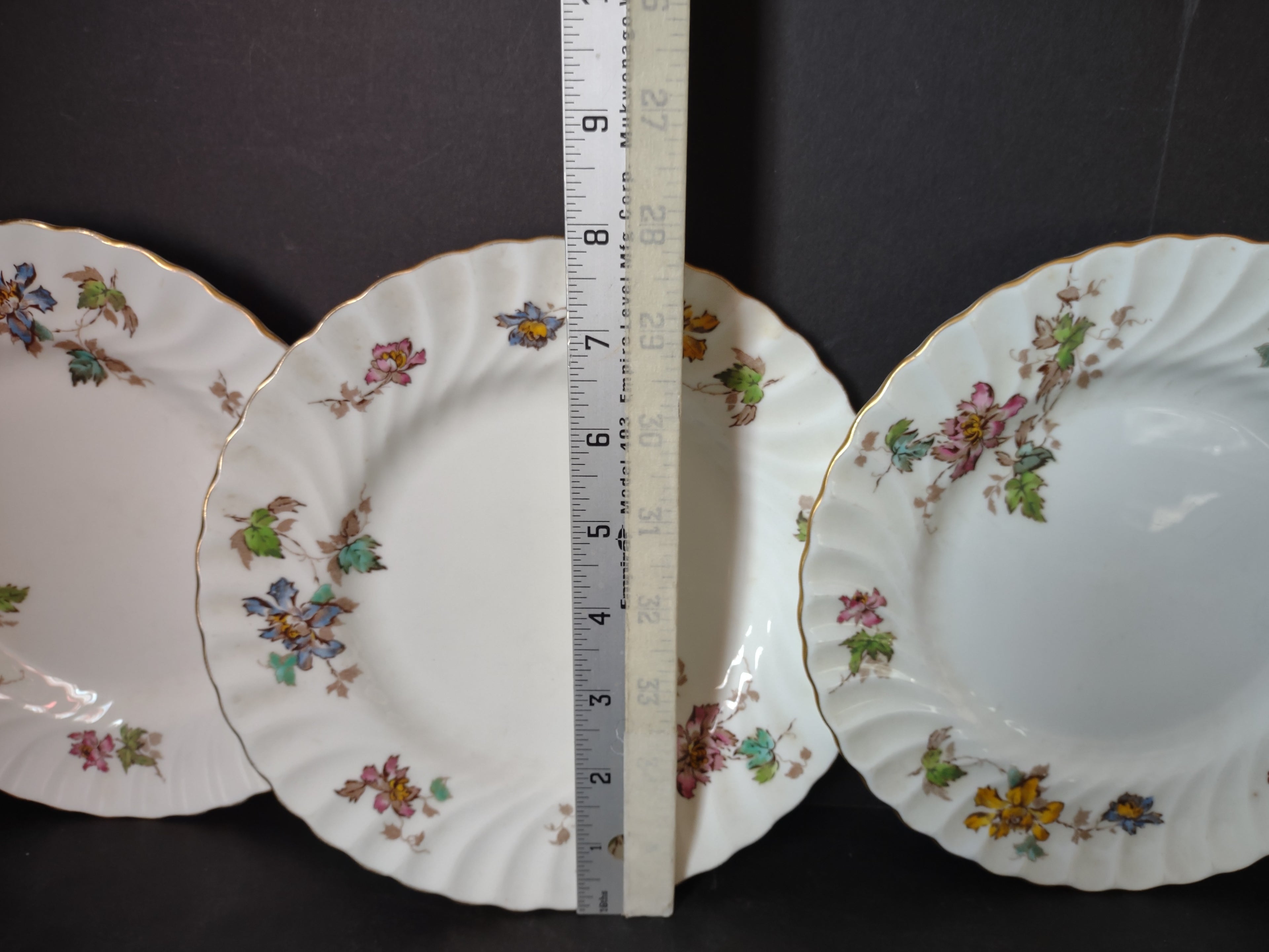 Vintage Minton England Bone Vermont Lunch Salad Plate x 3 IMPERFECT (lot 5461)
