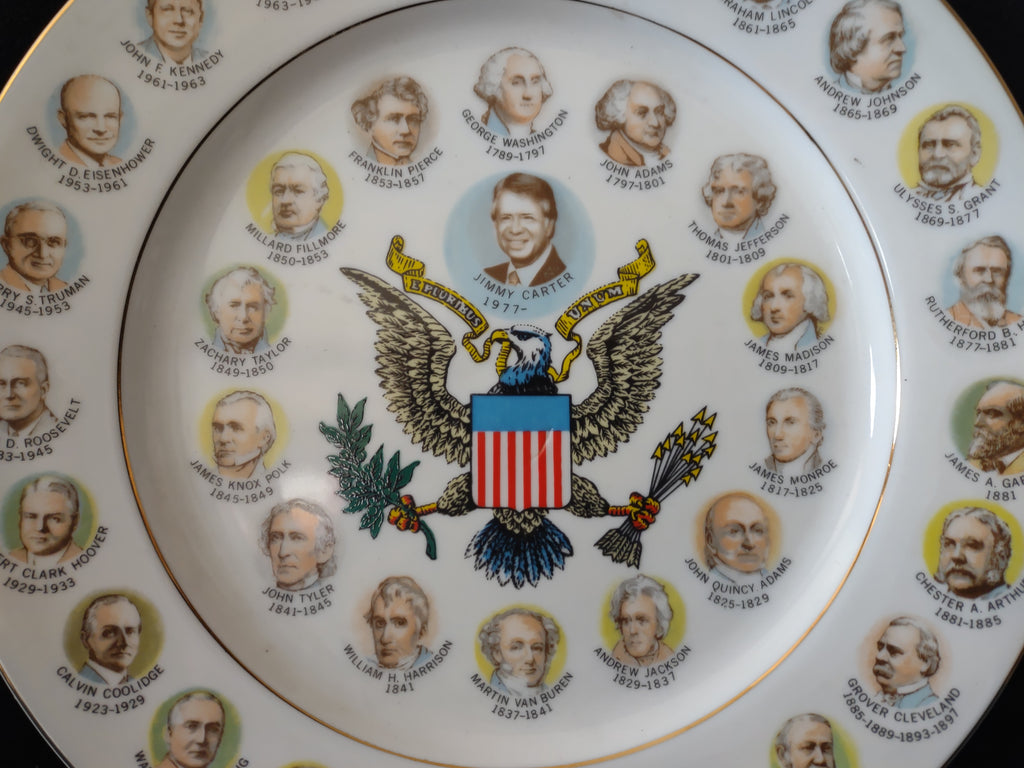 Vintage Japan Two Hundred Years of Presidents Wall Plate (lot 5288)