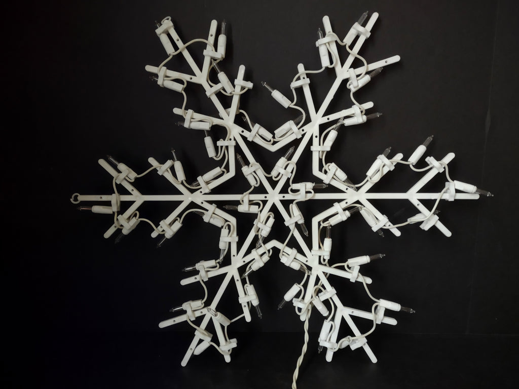 Vintage Ornamental Sculpture Snowflake Light Up Window Tabletop 17" (lot 3388)