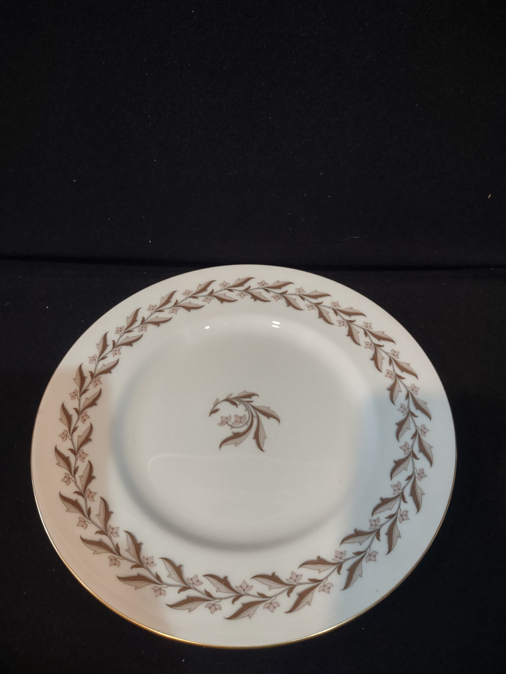 Vintage Minton Rosewood Dinner Plate Bone China Pink Gold Trim x 3 (Lot 5432)