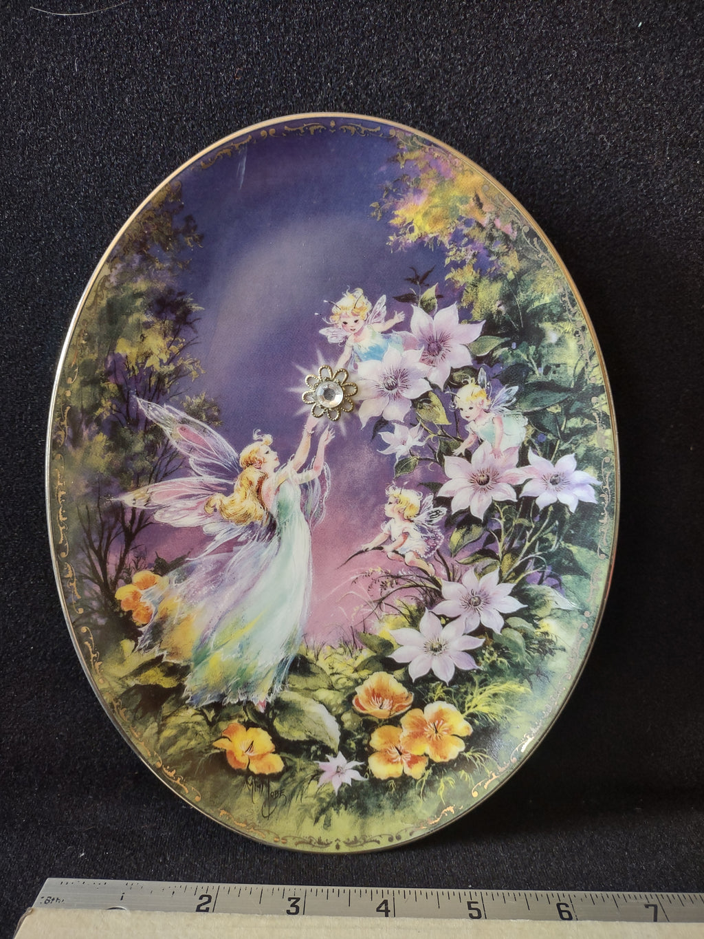 Fairy Wings And Magic Things Bradford Plate Flowers Fairy Jewel (Lot 4379)