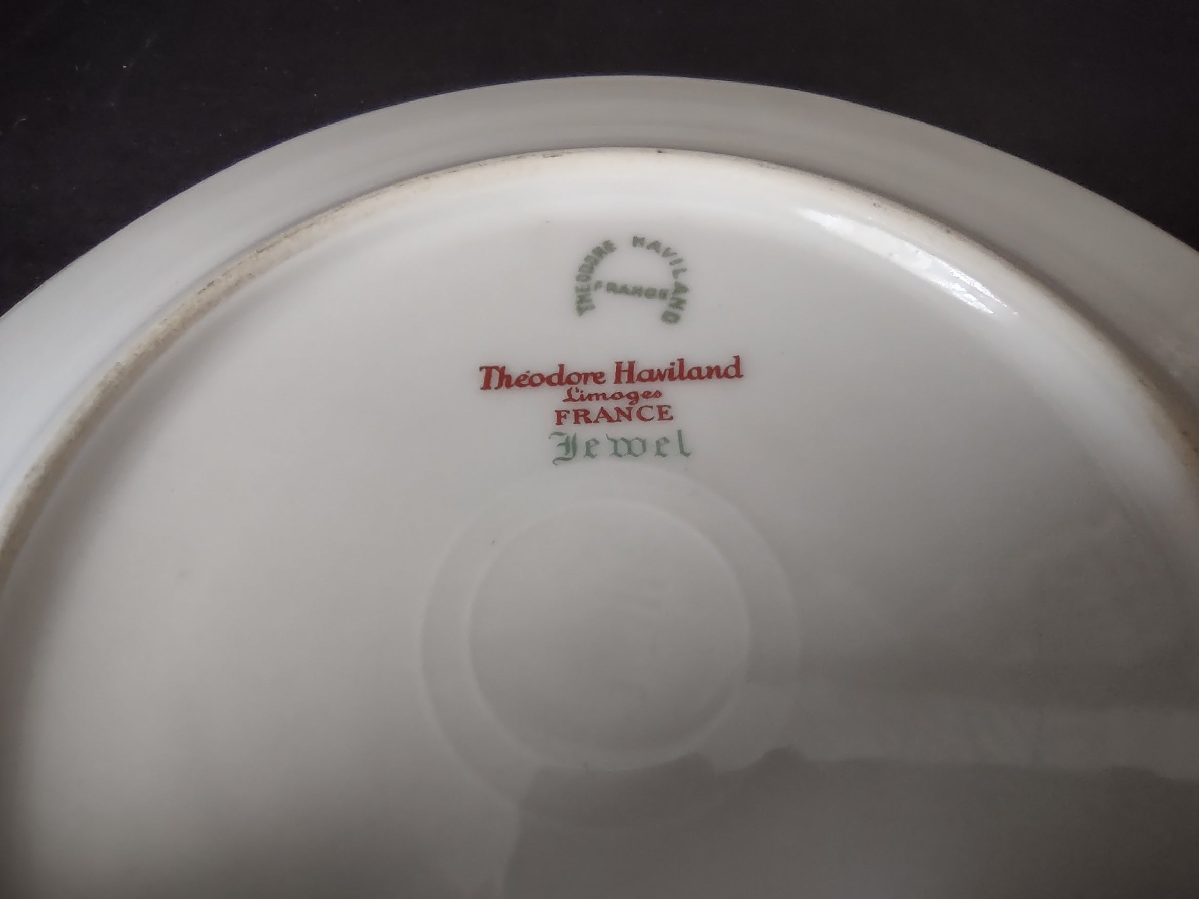 Vintage French Chic Haviland Limoges White Jewel Dessert Plate Floral (lot 804)