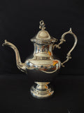 Vintage Silver-Plated Pedestal Scrolled Handle Leaf Finial Lid Teapot (Lot 3351)