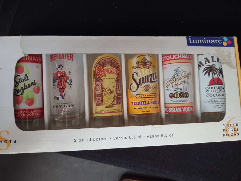 Luminarc 2 oz Shooters 6 Shot Glasses (lot 2382)