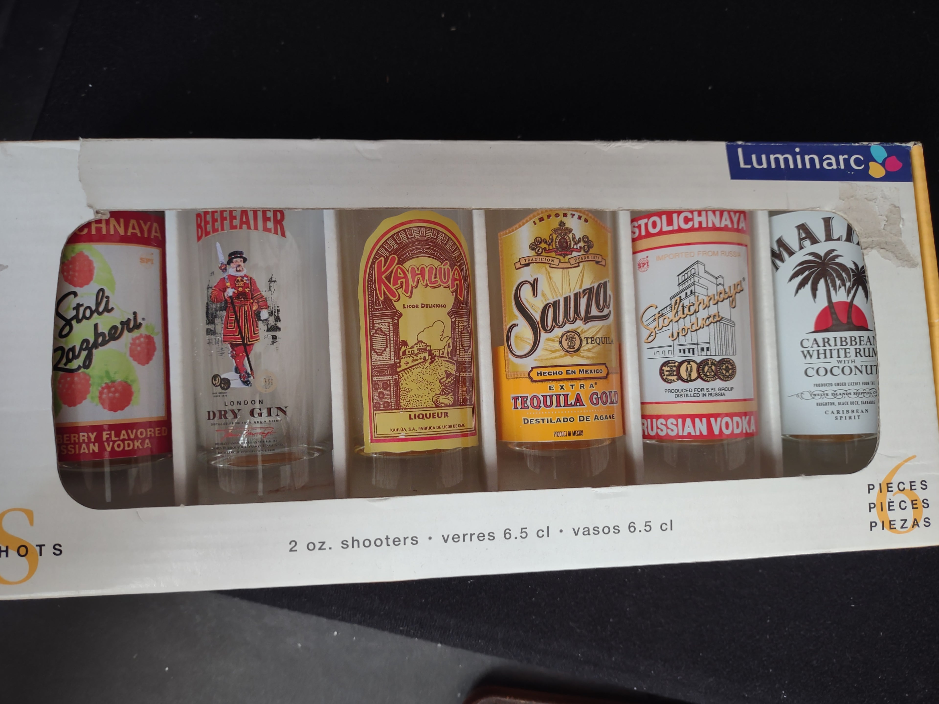 Luminarc 2 oz Shooters 6 Shot Glasses (lot 2382)