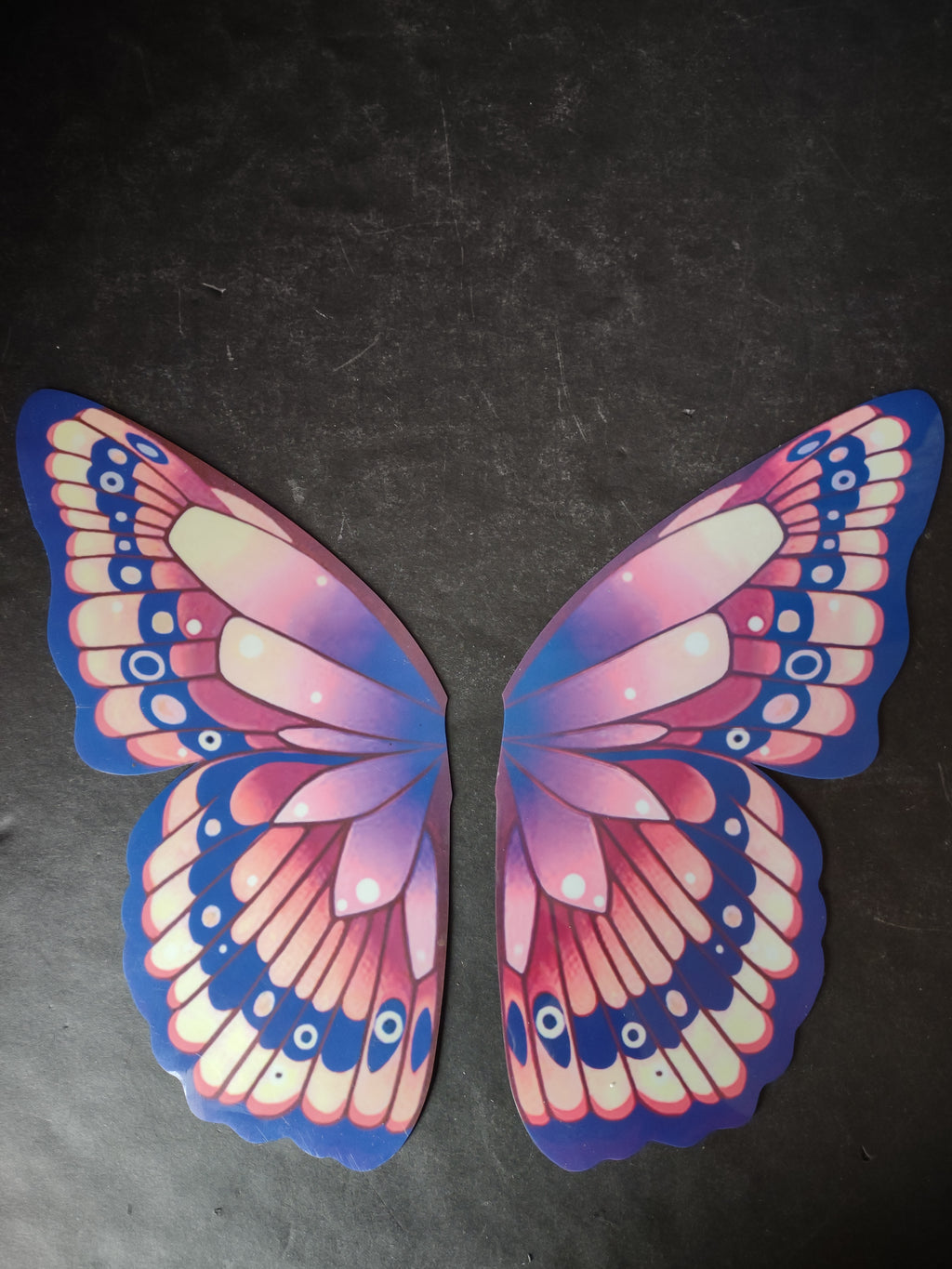 Magnetic Butterfly Pink Blue 12" Wings ONLY (lot 5040)
