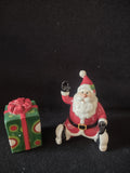 Vintage Christmas Fitz Floyd Santa Claus Present Salt Pepper Shaker (Lot 4677)