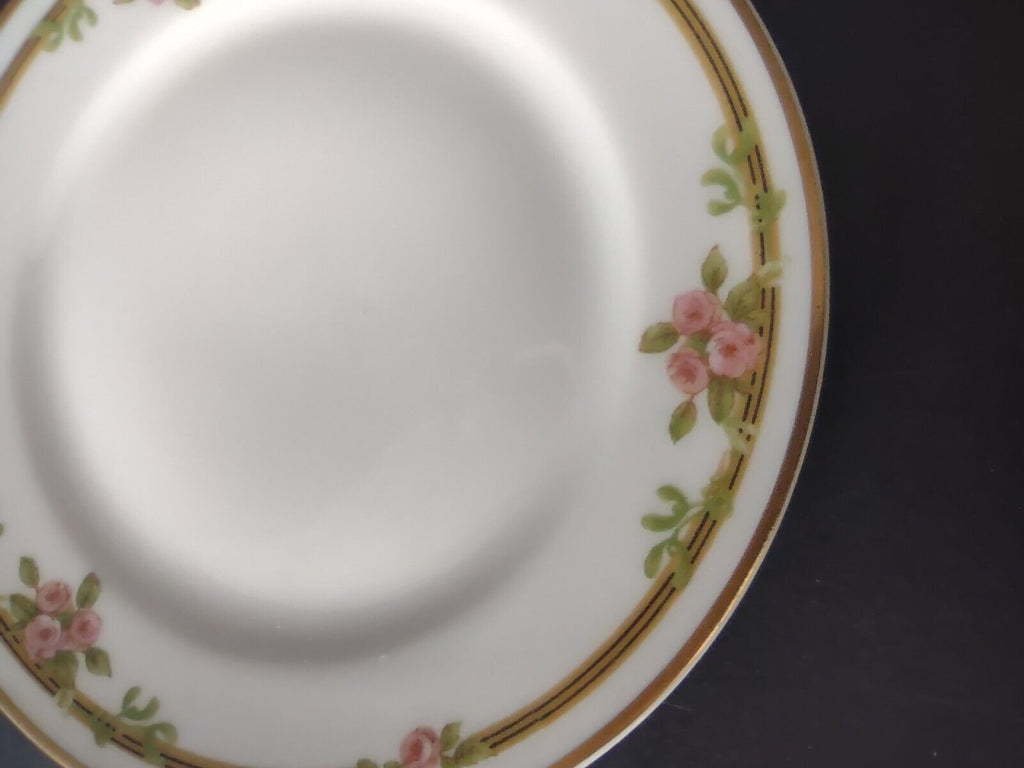 Haviland Limoges Schleiger 625 A Red Rose 2 x Bread Butter Plate 6-1/4" (lot 538