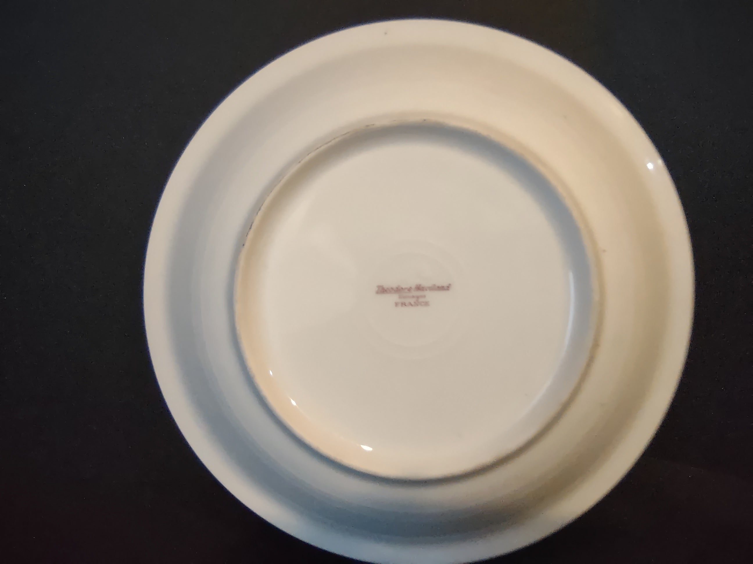 Haviland Limoges French Chic Cream Soup Plate Bowl Rose Garland Green (lot 1084)