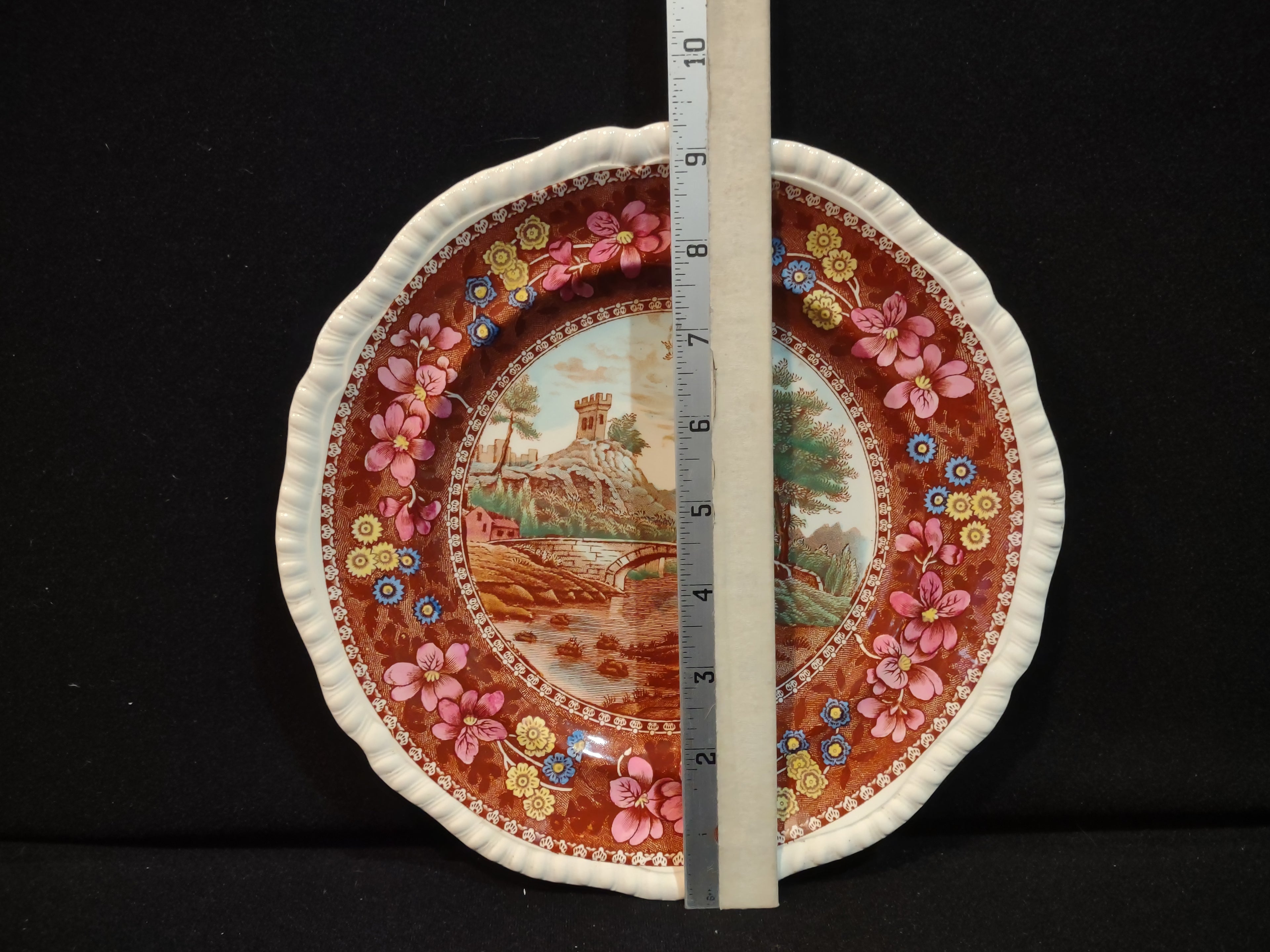 Vintage Spode Delft Plate English Countryside Ironstone (lot 5751)