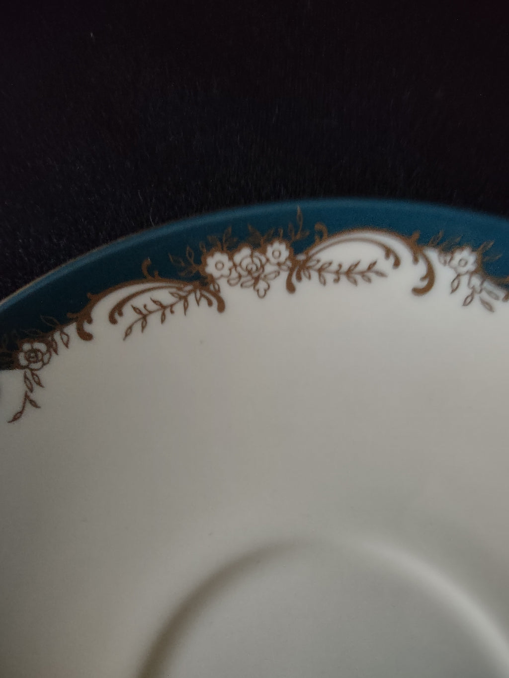 Vintage Minton Grosvenor Tea Cup Saucer Bone China Green Gold (Lot 5491)
