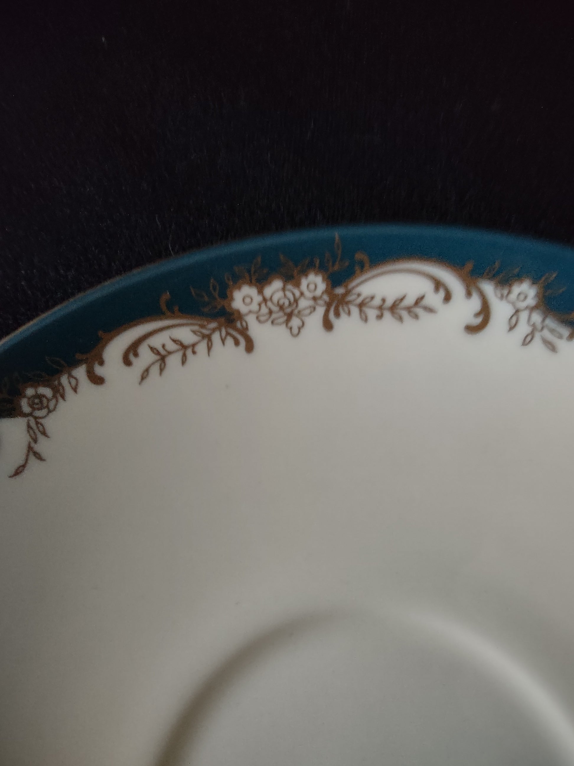 Vintage Minton Grosvenor Tea Cup Saucer Bone China Green Gold (Lot 5491)