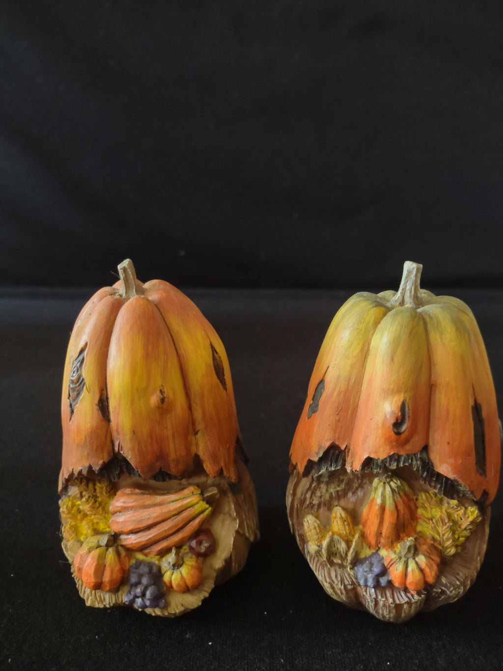 Autumn Fall Thanksgiving Resin Decorated Pumpkins (Lot 3257)