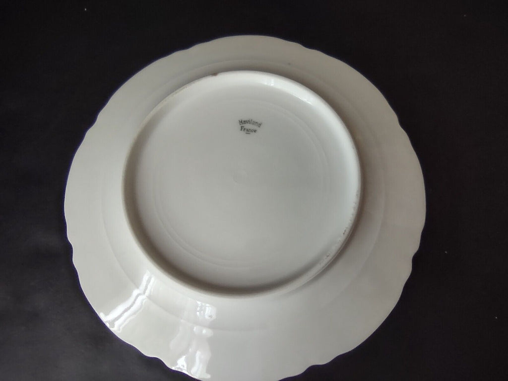 Haviland Limoges France Dessert Plate White & Heavy Gold Trim H808 (lot 700)