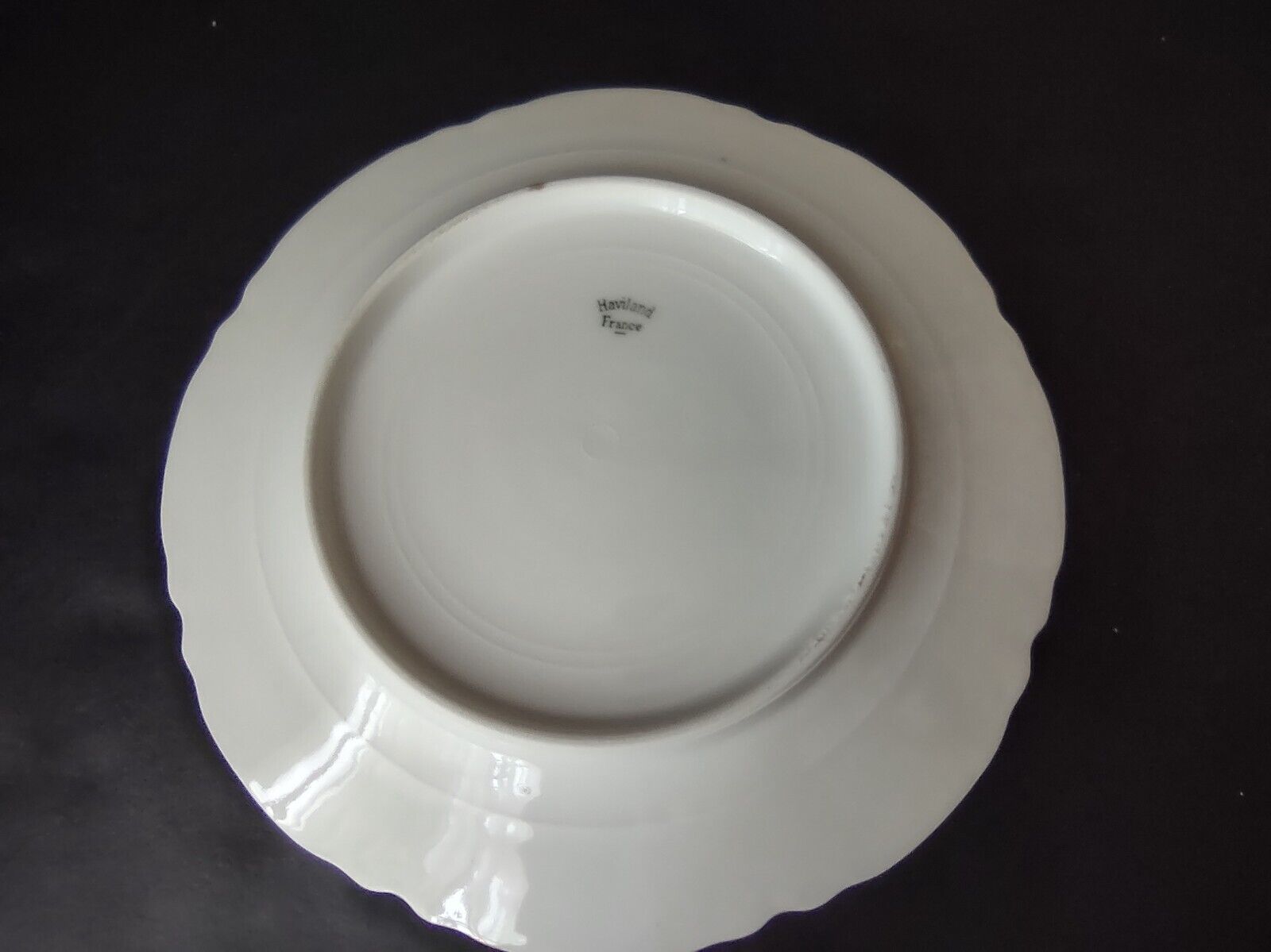 Haviland Limoges France Dessert Plate White & Heavy Gold Trim H808 (lot 700)