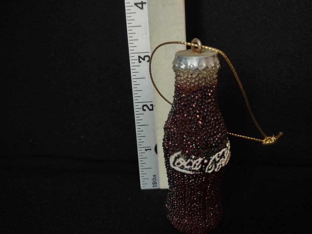 Set of 2 Vintage Coca-Cola Christmas Tree Ornaments Can Bottle (lot 1601)