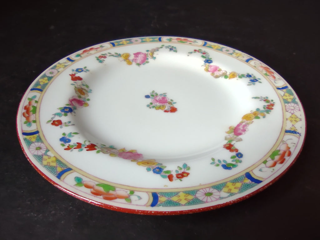 Vintage Minton Rose Garland Swag Bread Butter Plate Bone China England (lot 5478