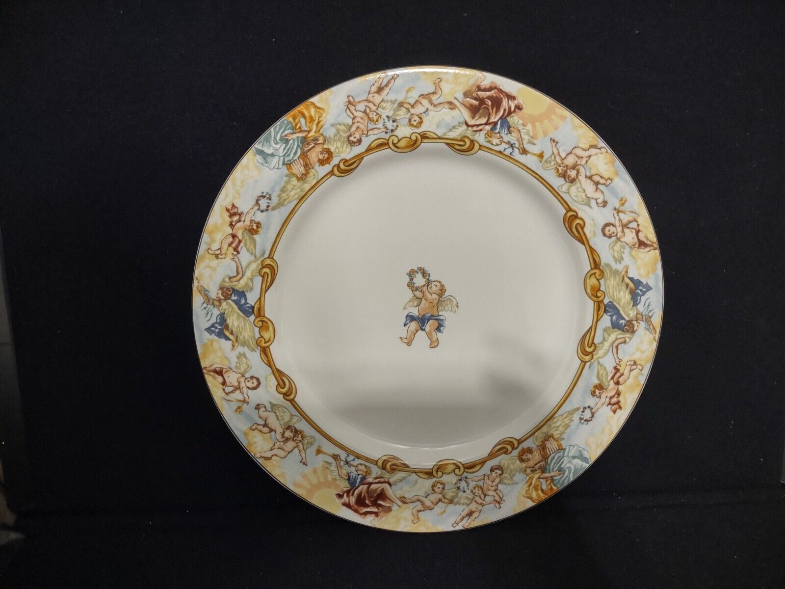 Fitz and Floyd Habitat Americana Cherubs Omnibus Sugar Creamer Serving Plater