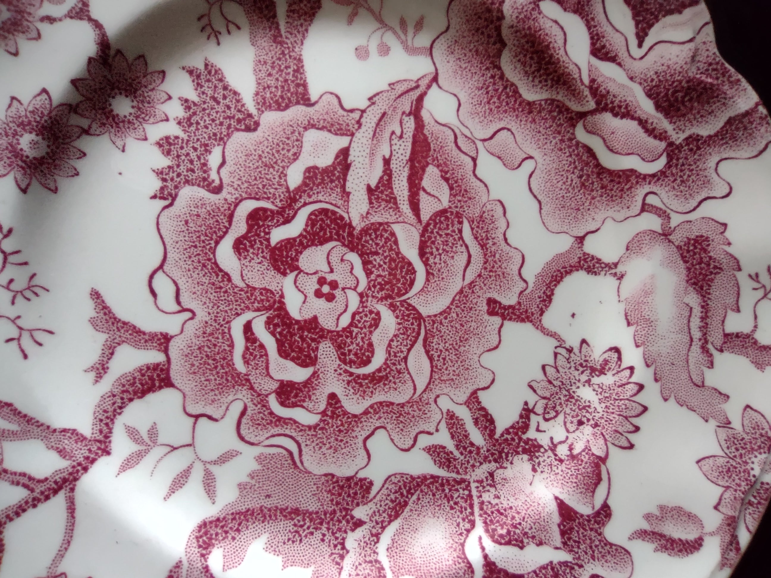 Vintage Johnson Brothers Salad Plate Ironstone English Chippendale X4 (Lot 5559)