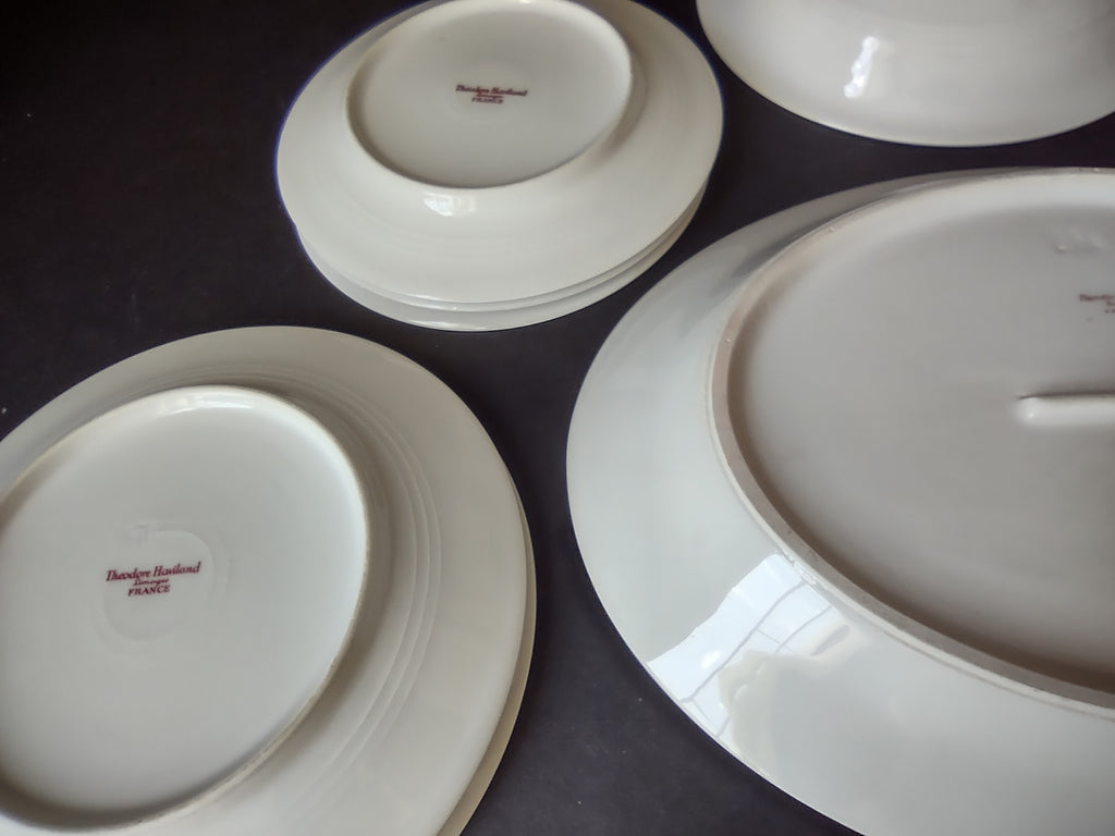 Vintage Haviland Limoges Set Serving Platter French Chic Floral Plate (lot 918)