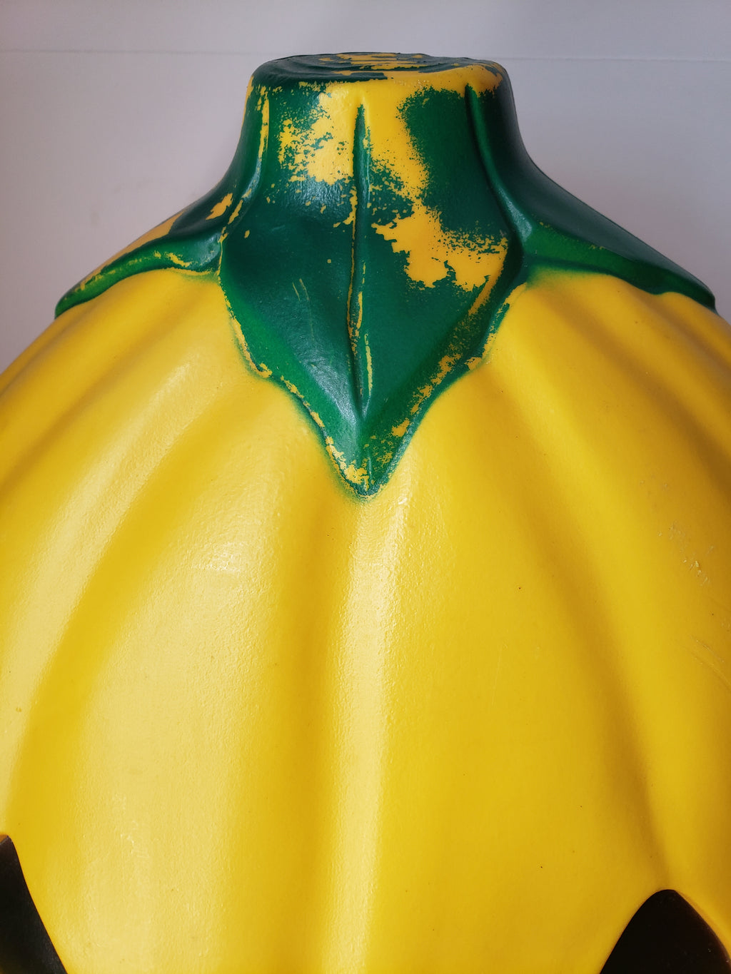 Halloween Plastic Jack O' Lantern Yellow Pumpkin Large Blow Mold 20" (lot 2213)