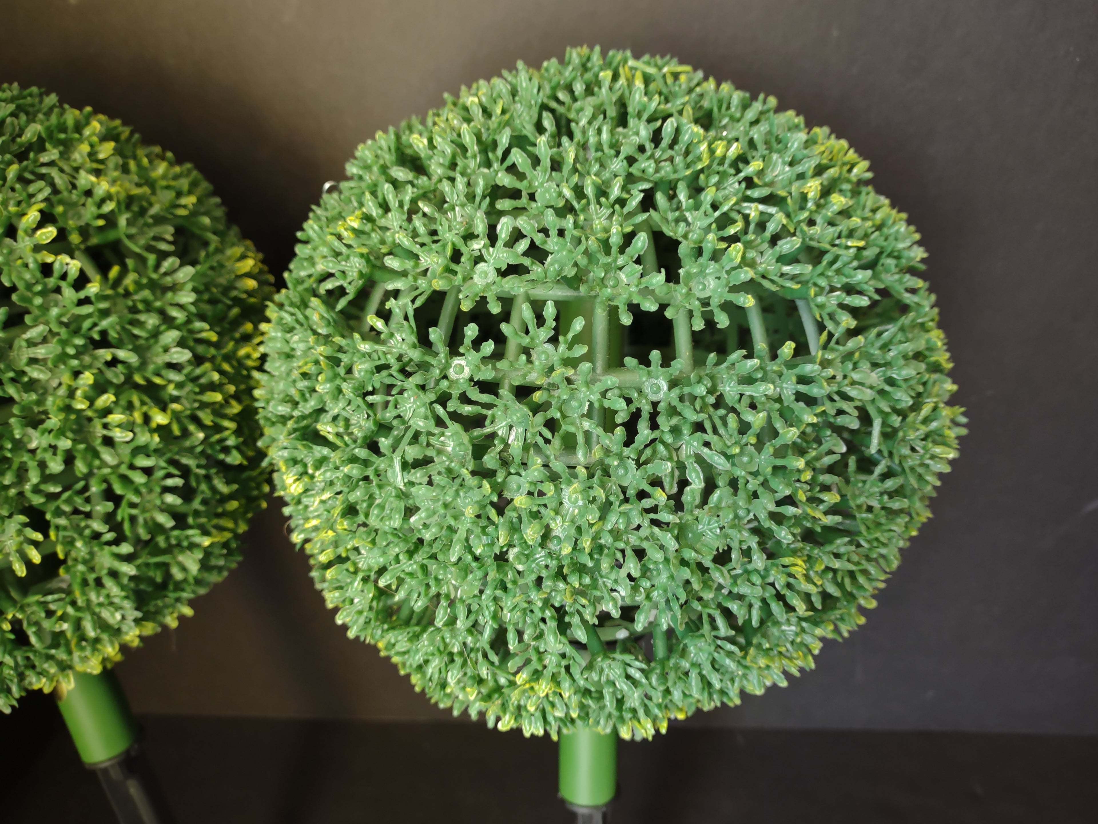 Set of 2 Artificial Green Shrub on Stake 8" (lot 1626)