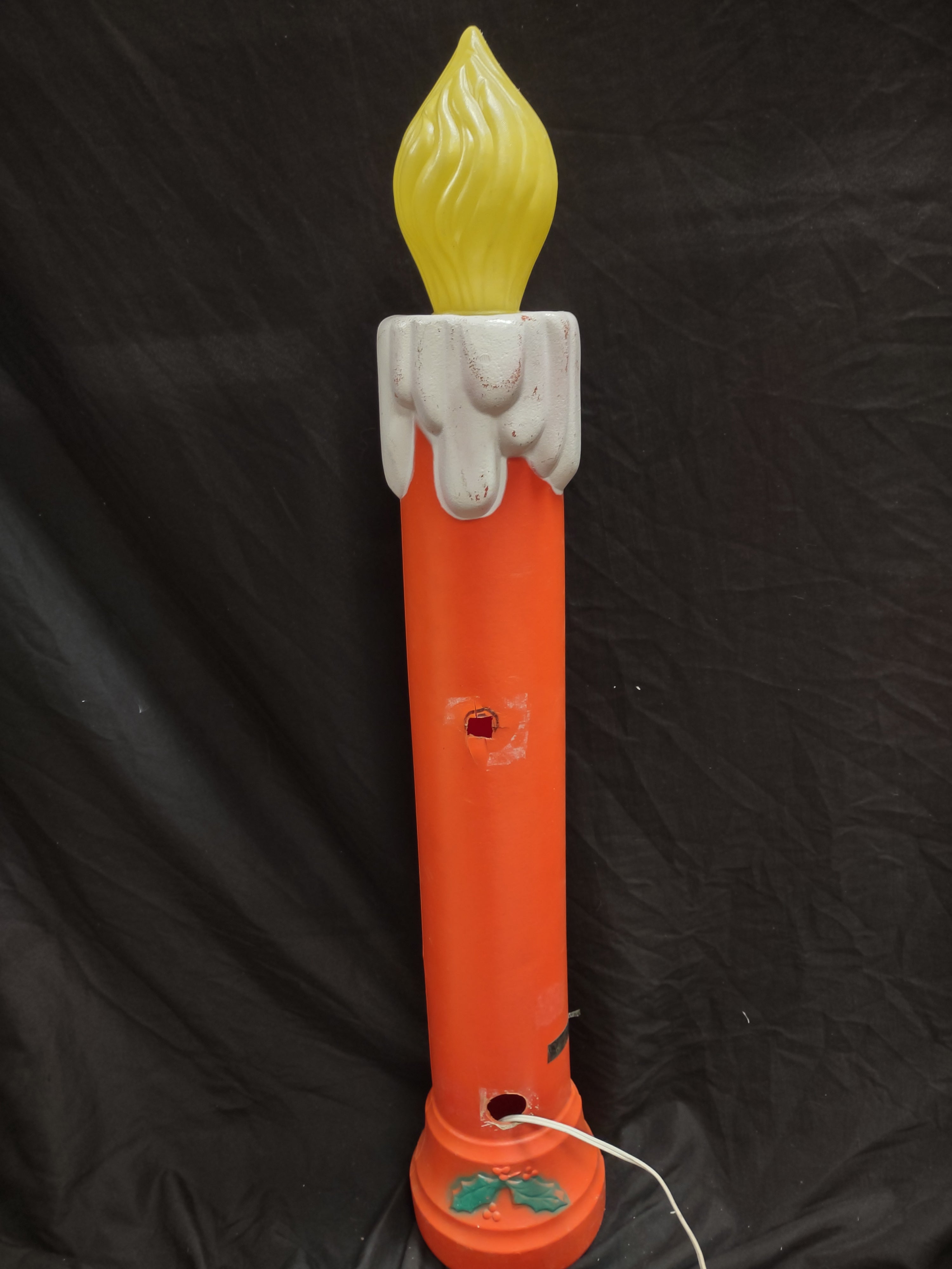Vintage Christmas Blow Mold Candle 37" (lot 2333)