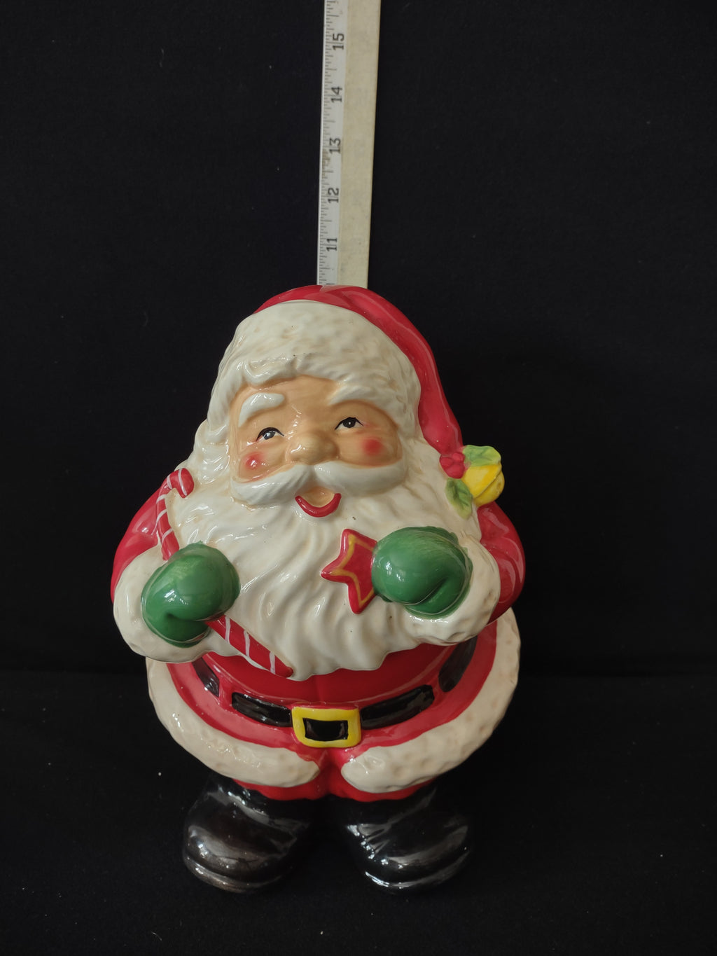 Vintage Cracker Barrel Ceramic Santa Claus Cookie Jar (Lot 3689)