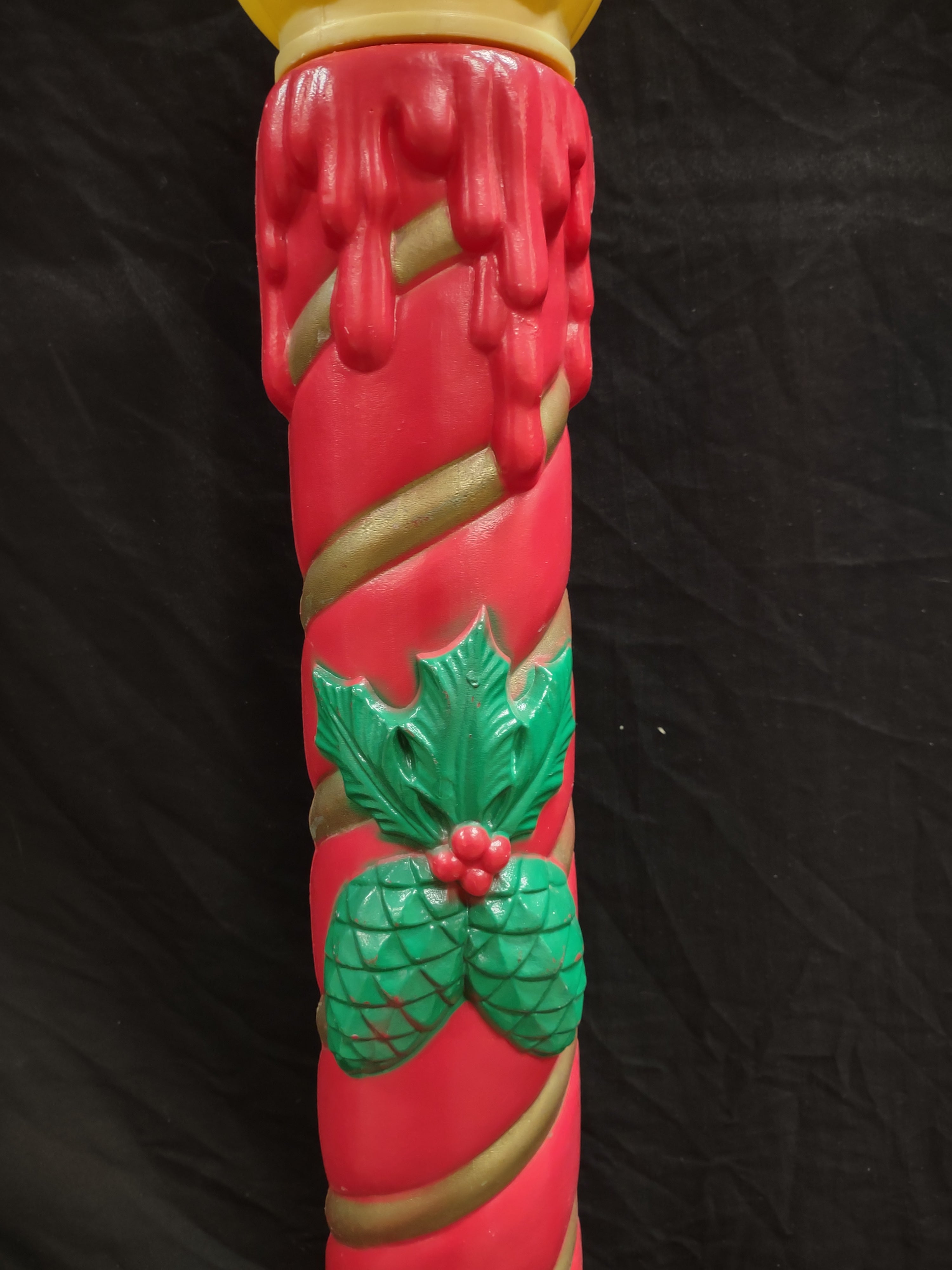 Vintage Christmas Blow Mold Candle 37" (lot 2329)