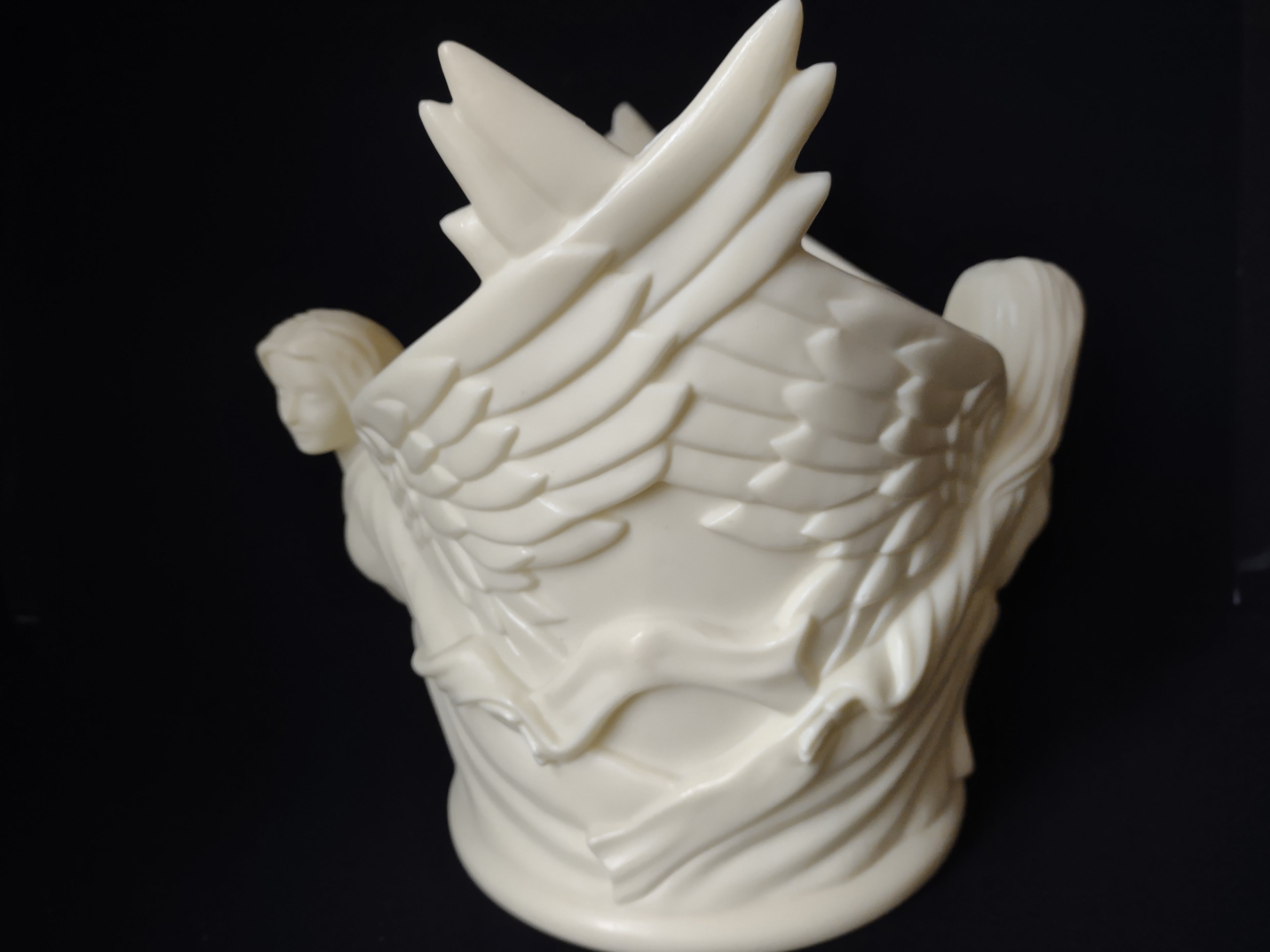 Ablaze Candles Wax Candle Holder Angel Wings (lot 2790c)