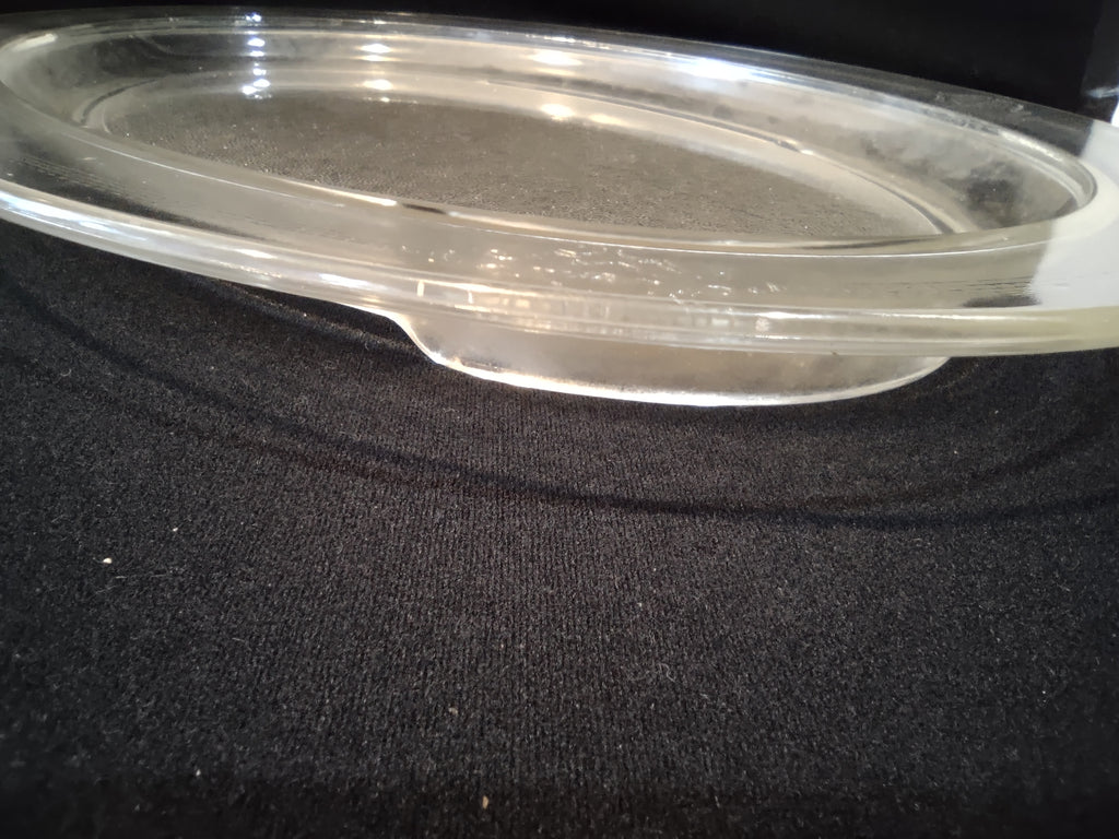 Vintage Glasbake Oval Serving Tray Clear Glass 15"x11" (lot 3244)