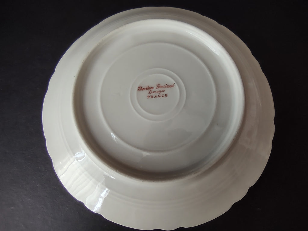 Haviland Limoges Saucer ONLY Pink Purple Yellow Rose (lot 838)