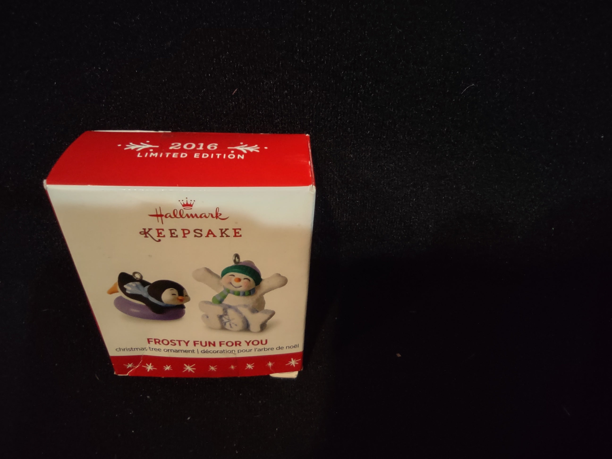 Hallmark 2016 Christmas Ornaments Penguin Snowman Very Small (Lot 4803)