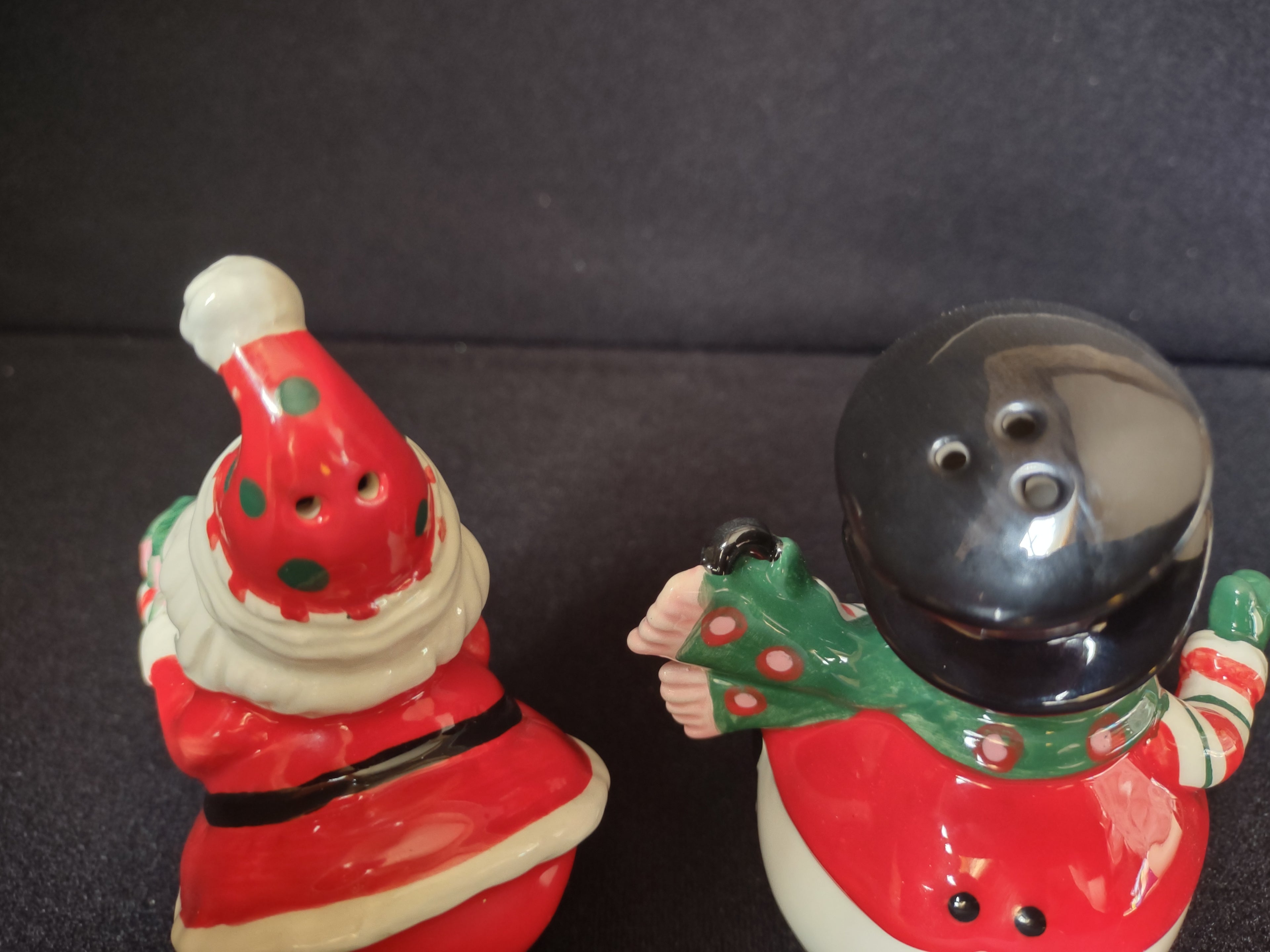 Fitz and Floyd Sweet Holiday Christmas Salt Pepper Shaker (lot 1530)