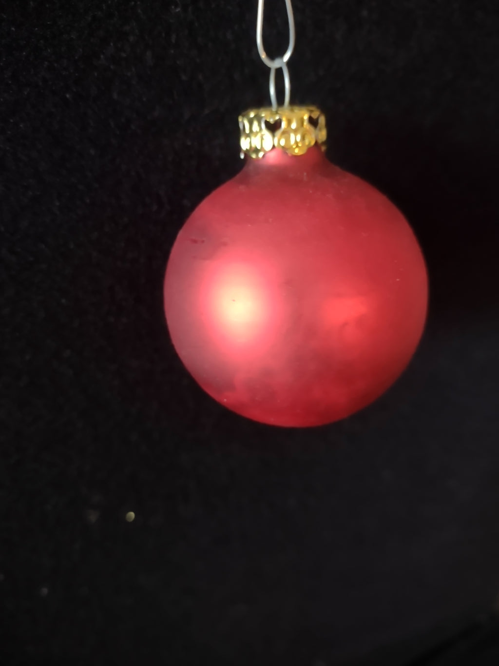 Vintage Christmas Glass Red Ornaments Made In Germany Set Of 5 (Lot 4647)