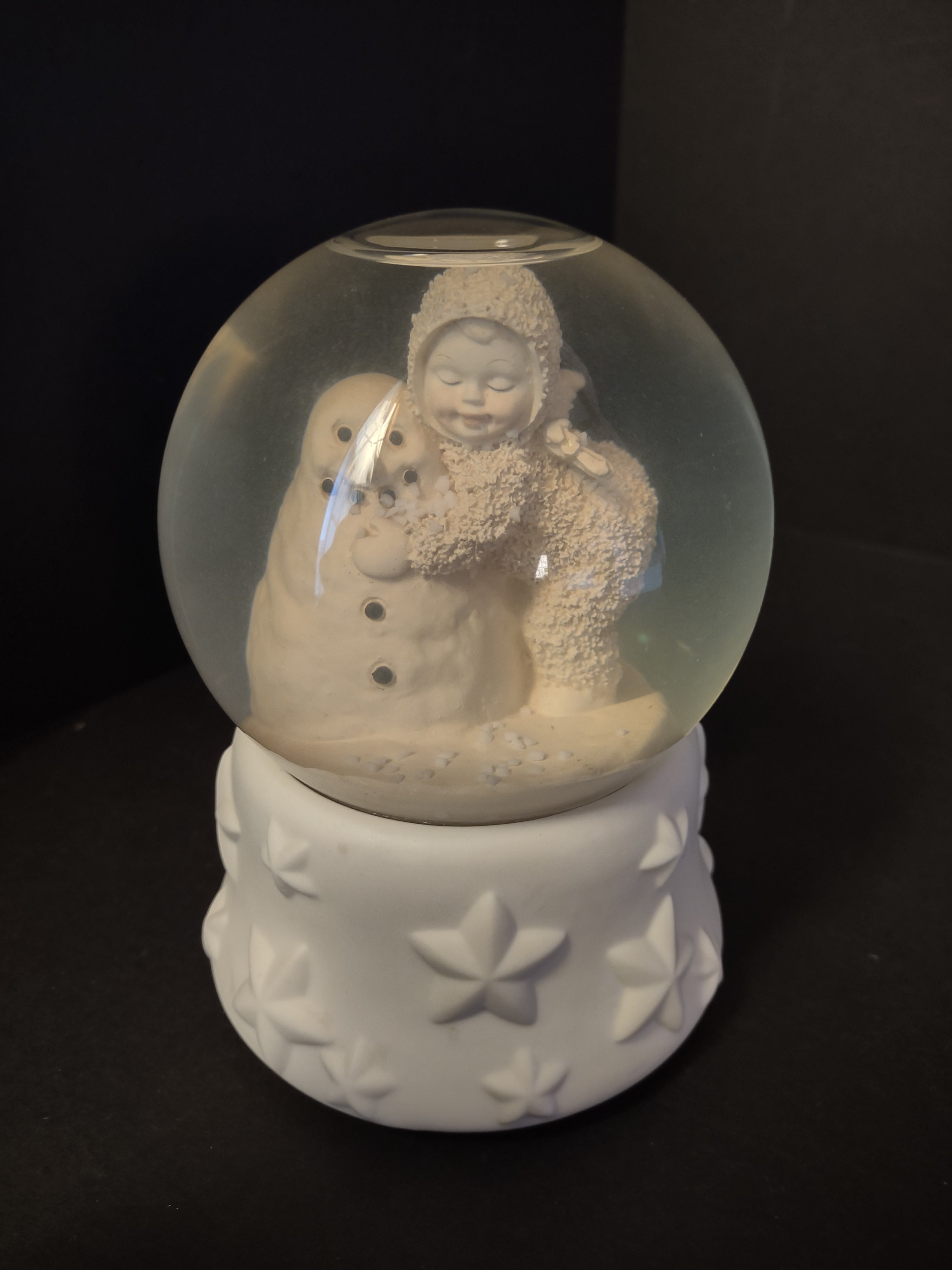 Snowbabies Musical Waterglobe "I'll Hug You Goodnight" Frosty Snowman (lot 1437)