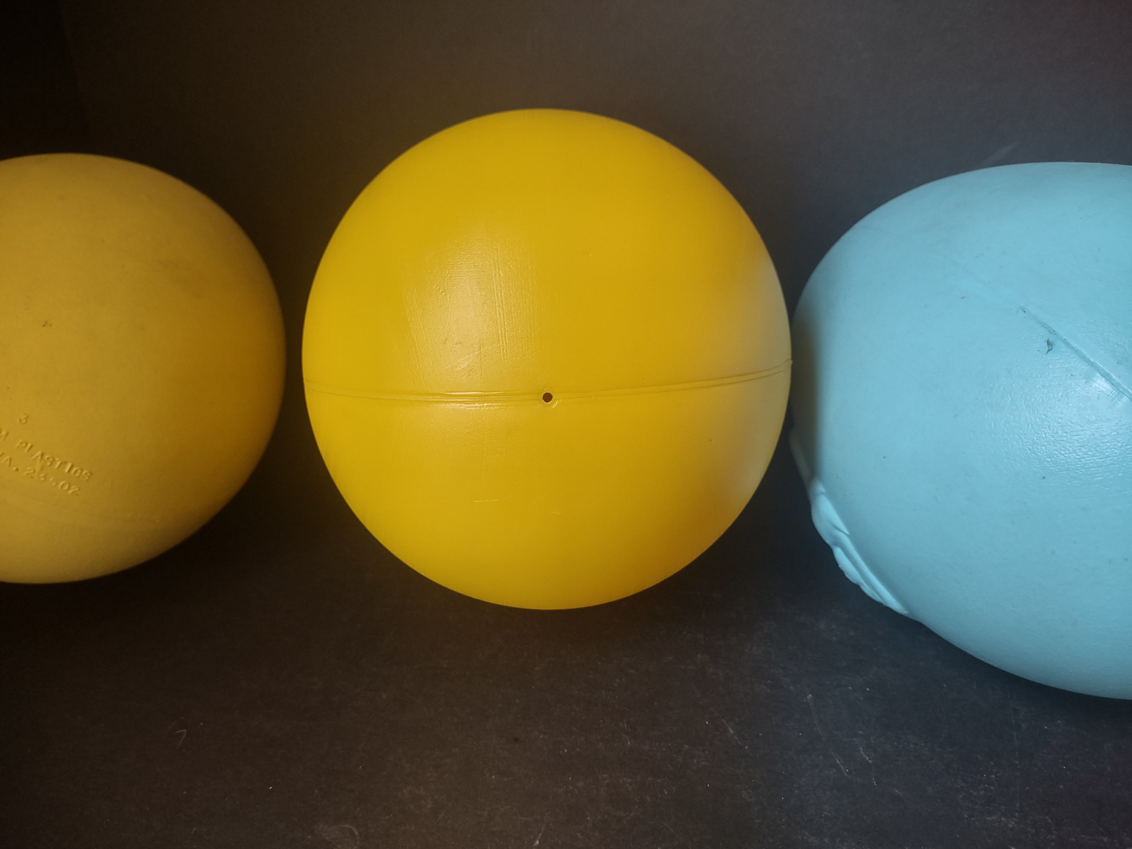 Vintage Blow Mold Easter Egg Blue Yellow with Bunny 12" (lot 1473)