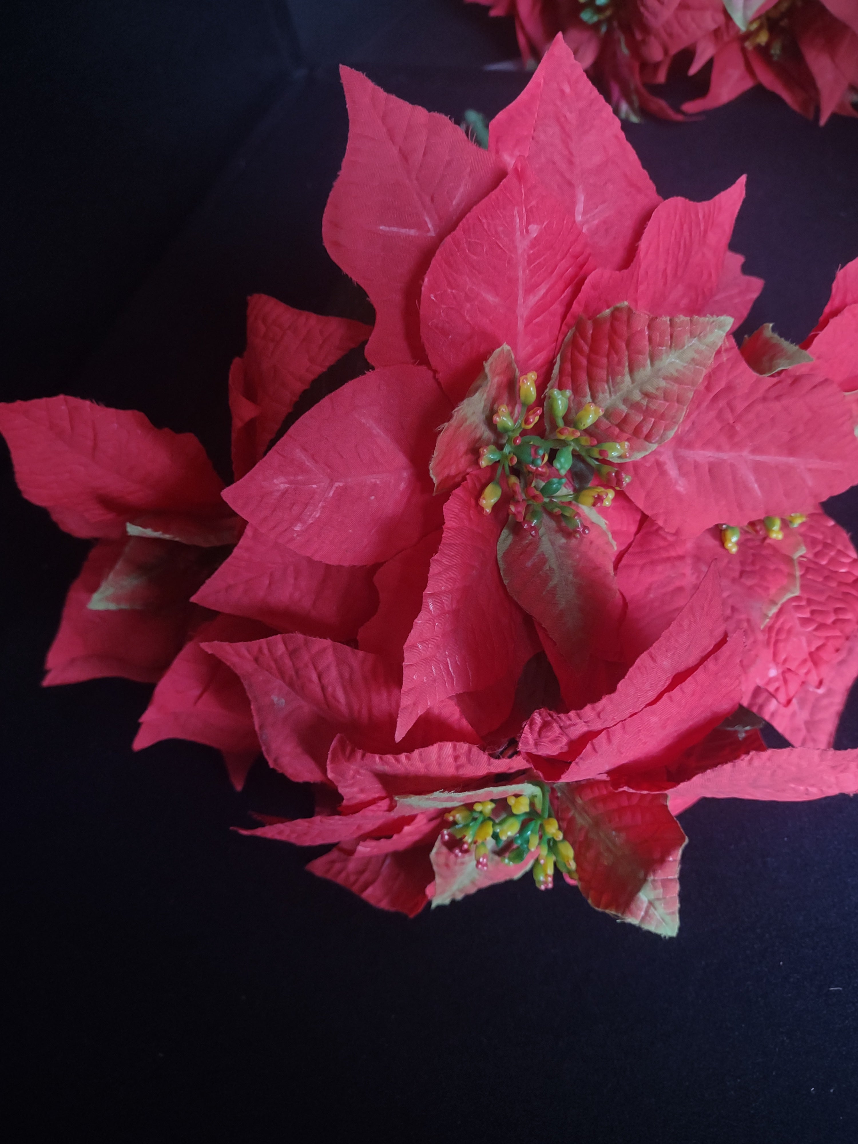 Christmas Lot Poinsettia Garland Candle Wreath x 2 Bouquet (lot 1721)