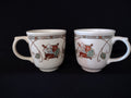 Vintage Pfaltzgraff USA Coffee Mug Mission Flower Set of 2 (lot 5267)