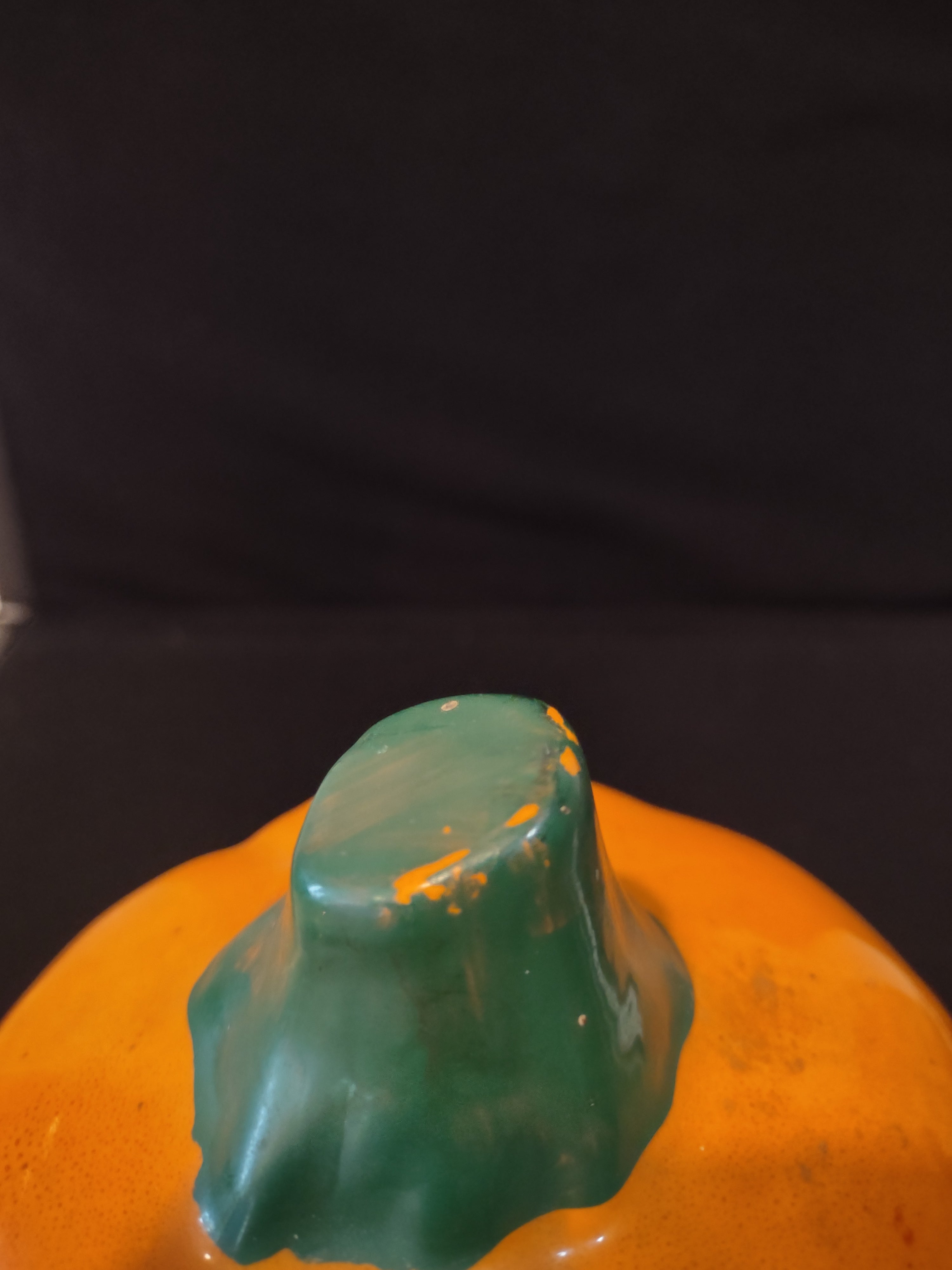 Vintage Ceramic Lighted Smiling Pumpkin (Lot 3109)